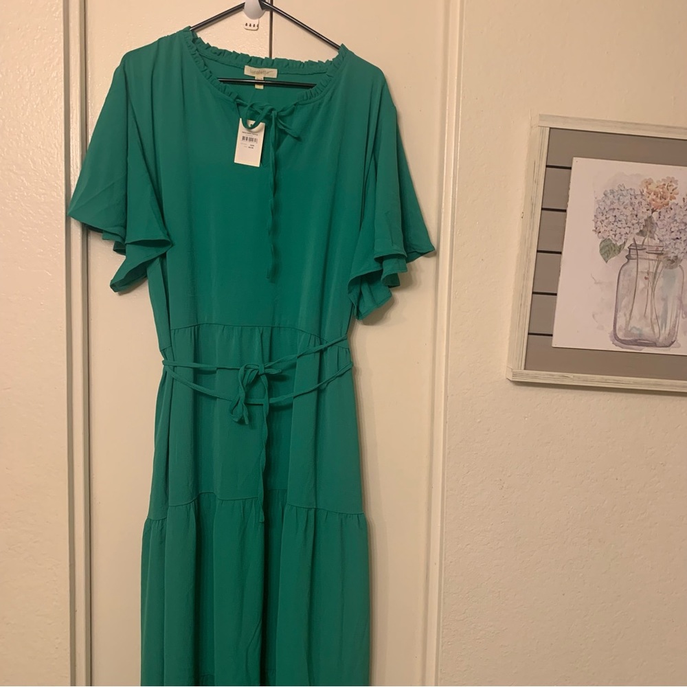 Loralette Happy Teir Jade Green Dress Size 26/28 - Picture 2 of 10